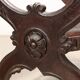 Antique neo-Renaissance chair in wood and leather, 20th century