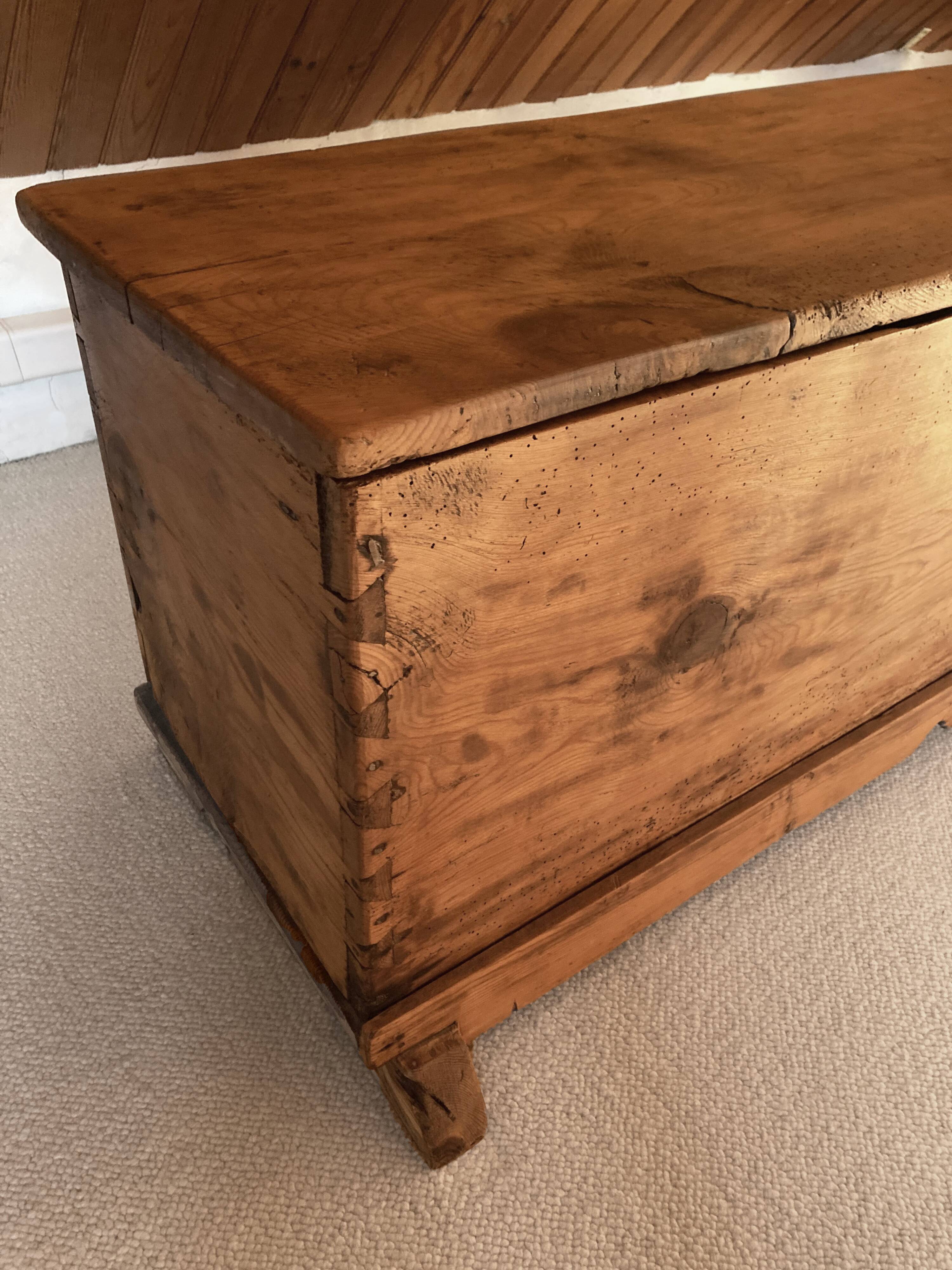 Antique solid wood chest