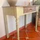Old patinated wooden console – French country spirit, turned legs.