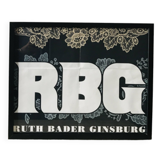 Extrait affiche cinéma RBG Ruth Bader Ginsburg encadrée