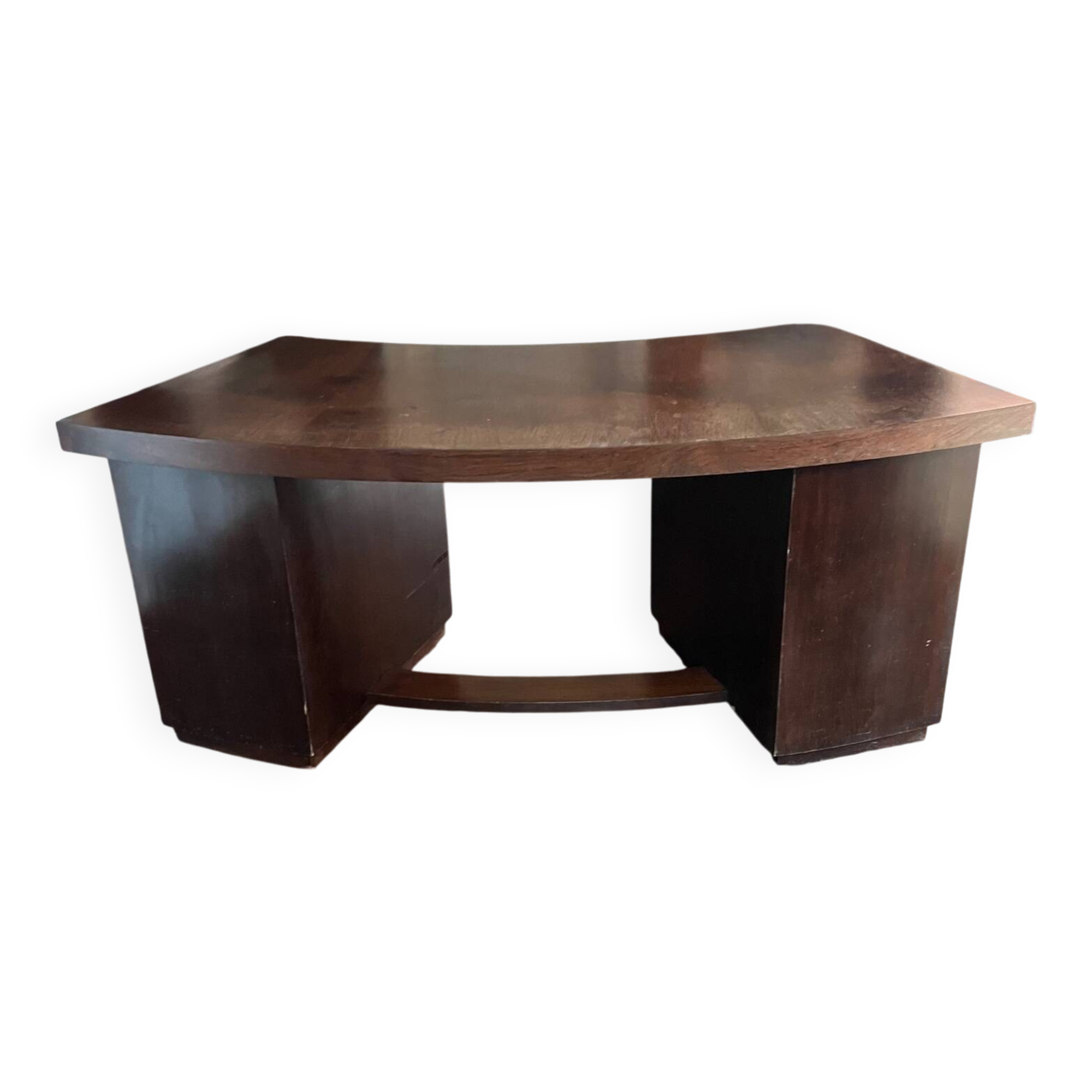 Large Curved Executive Desk in 1930s Style