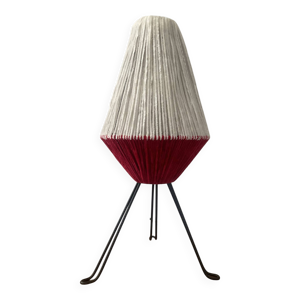 Lampe tripode en métal - laine