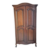 Louis XV style wardrobe in cherry wood with 2 doors.