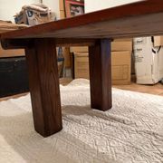 Table basse plateau porte indienne en bois teck