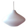 Scandinavian suspension onion in opaline glass 1950