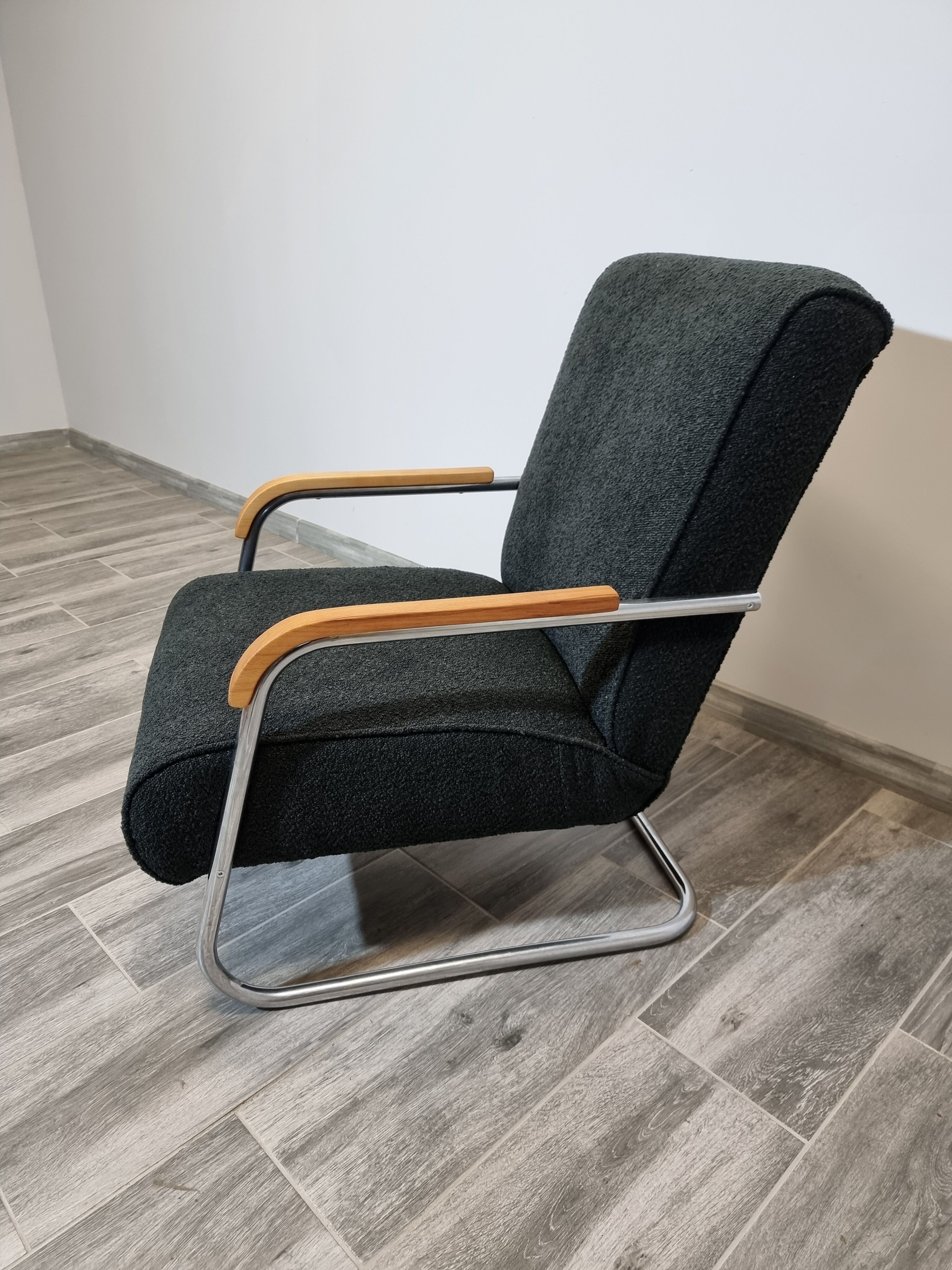 Restored tubular armchair by Anton Lorenz
