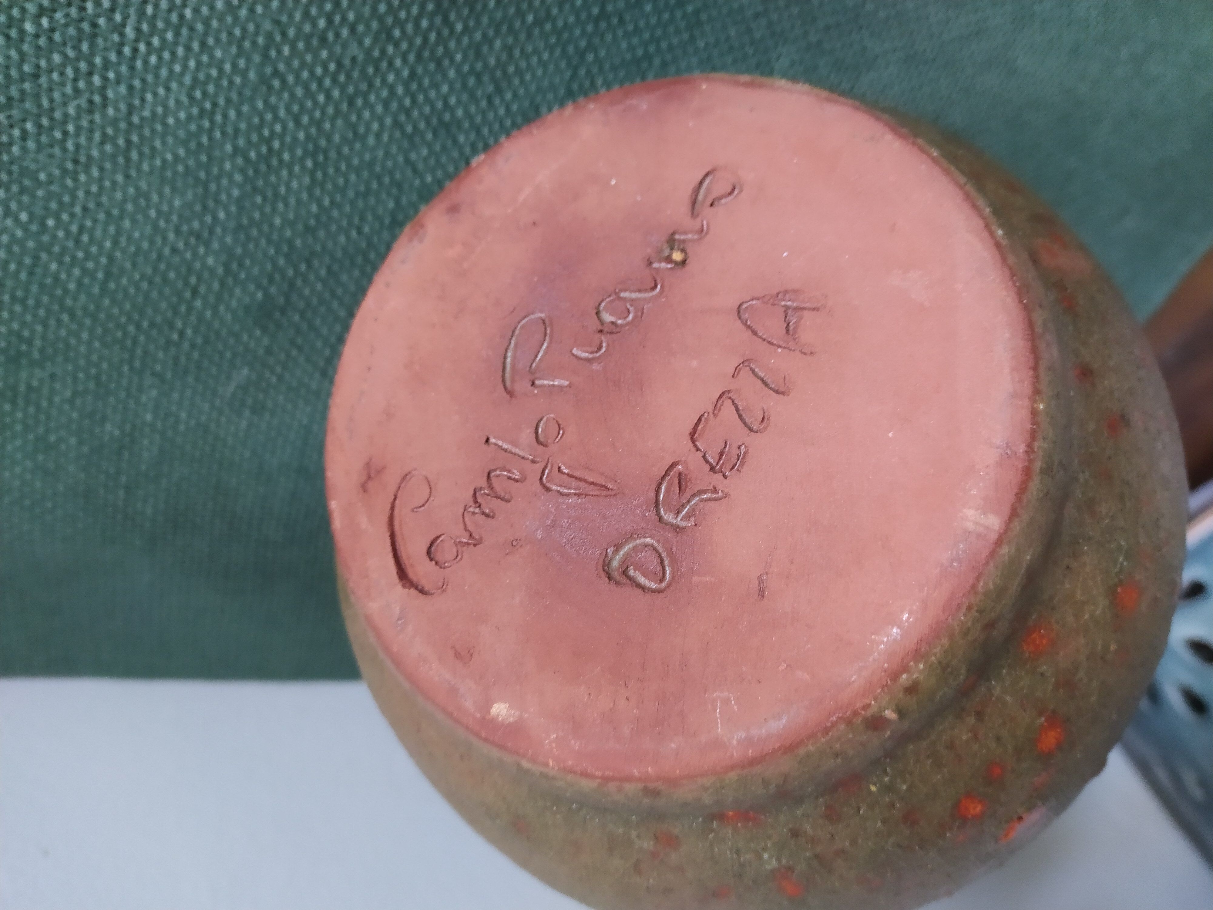 Brutalist pitcher vase in Campo Piannon orezza gres