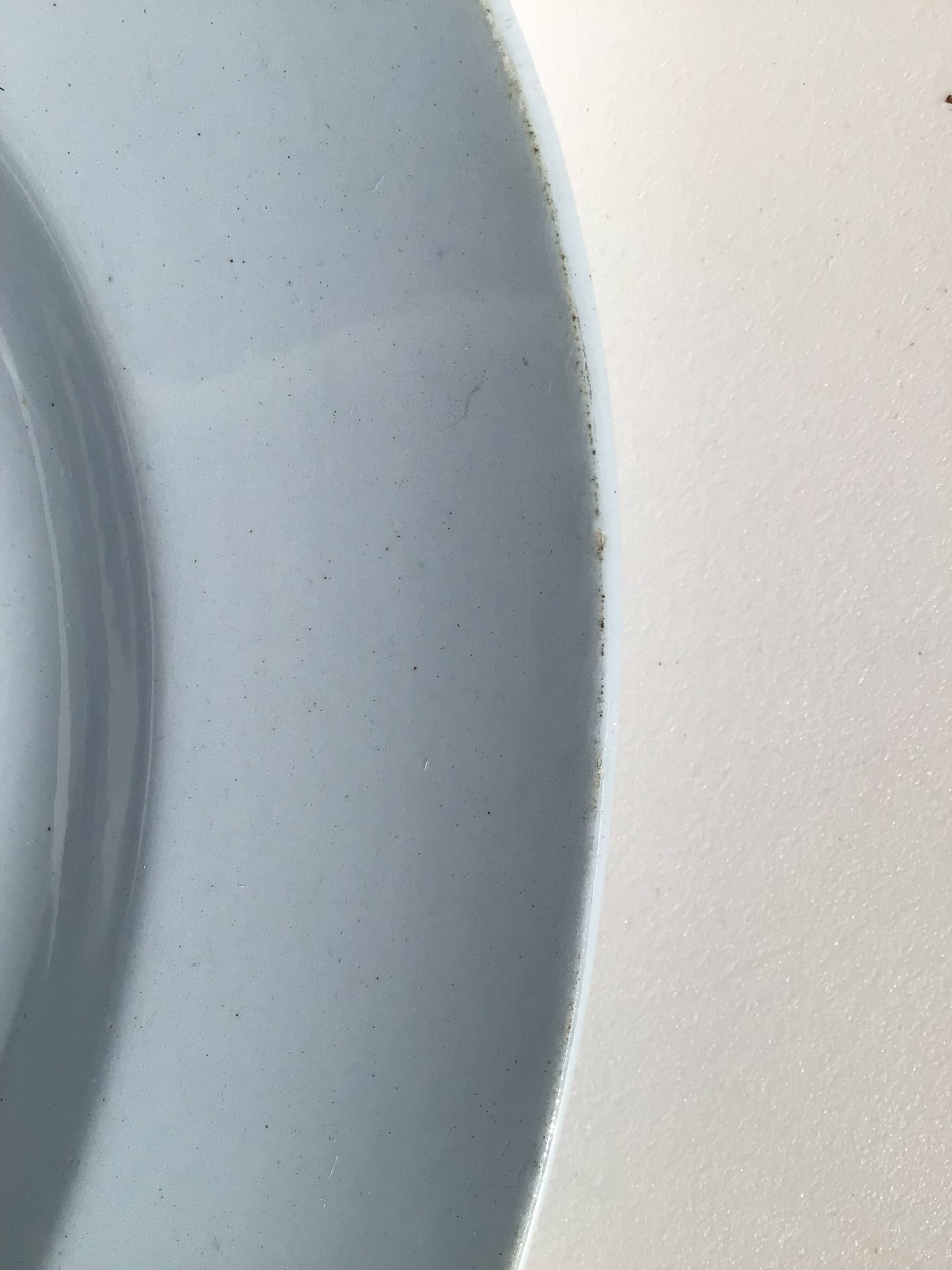 Plat ovale et deux ramequins assortis 50’s ciel