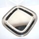 Plateau carré vintage en métal argenté - plat bordure filet 24cm