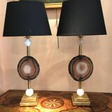 Pair of "Fossil" lamps, 20th century
