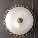 Round ceiling lamp in frosted glass art deco style