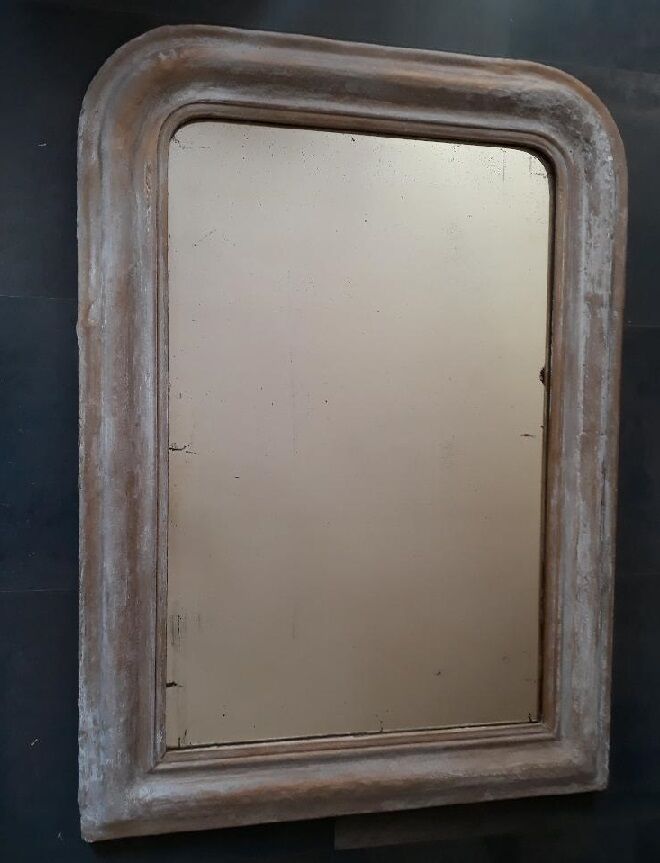 Mirror Louis Philippe white and gold 90 x 65cm