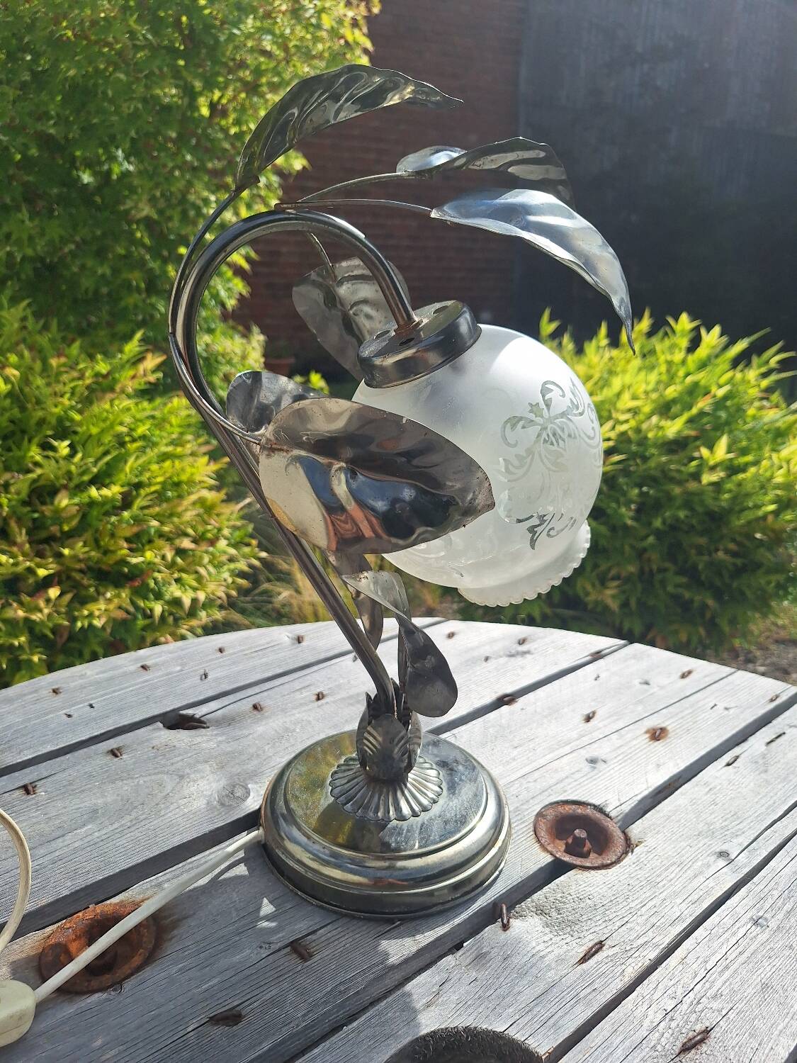 Lampe feuilles 1970