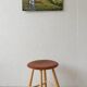 Wooden stool from Sweden, 1960s.