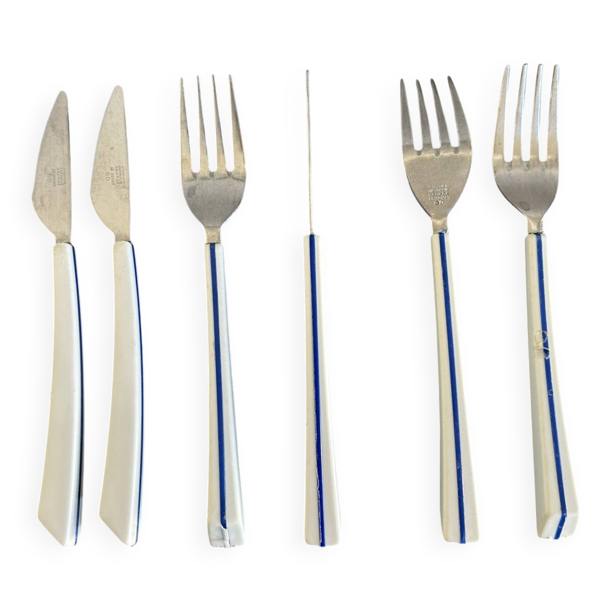6 place settings Nathalie Georges for Air France 1980