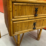 Pair of bamboo bedside tables