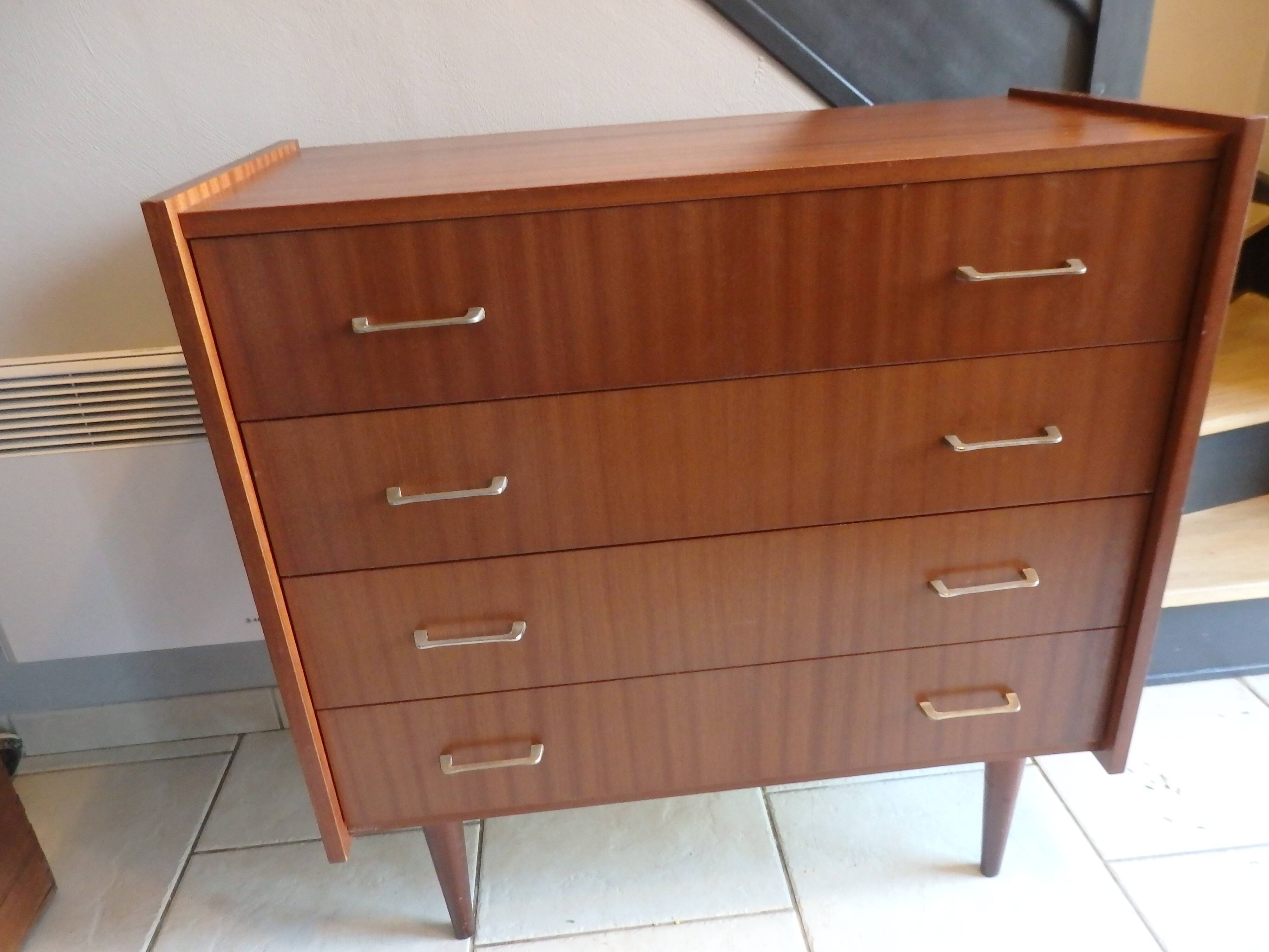 Vintage teak chest of drawers