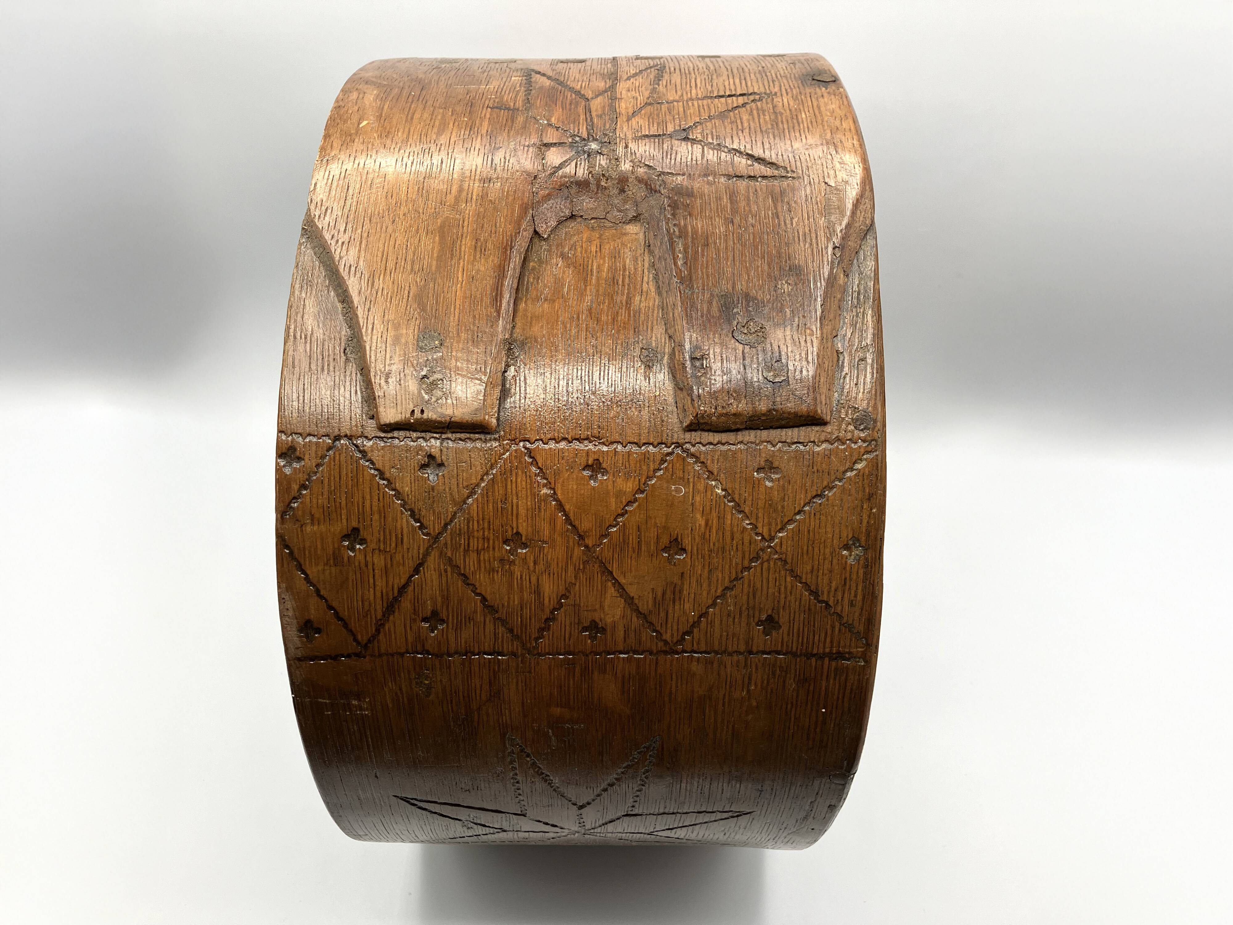 Antique Swedish Bentwood Box with Lid • Folk Art