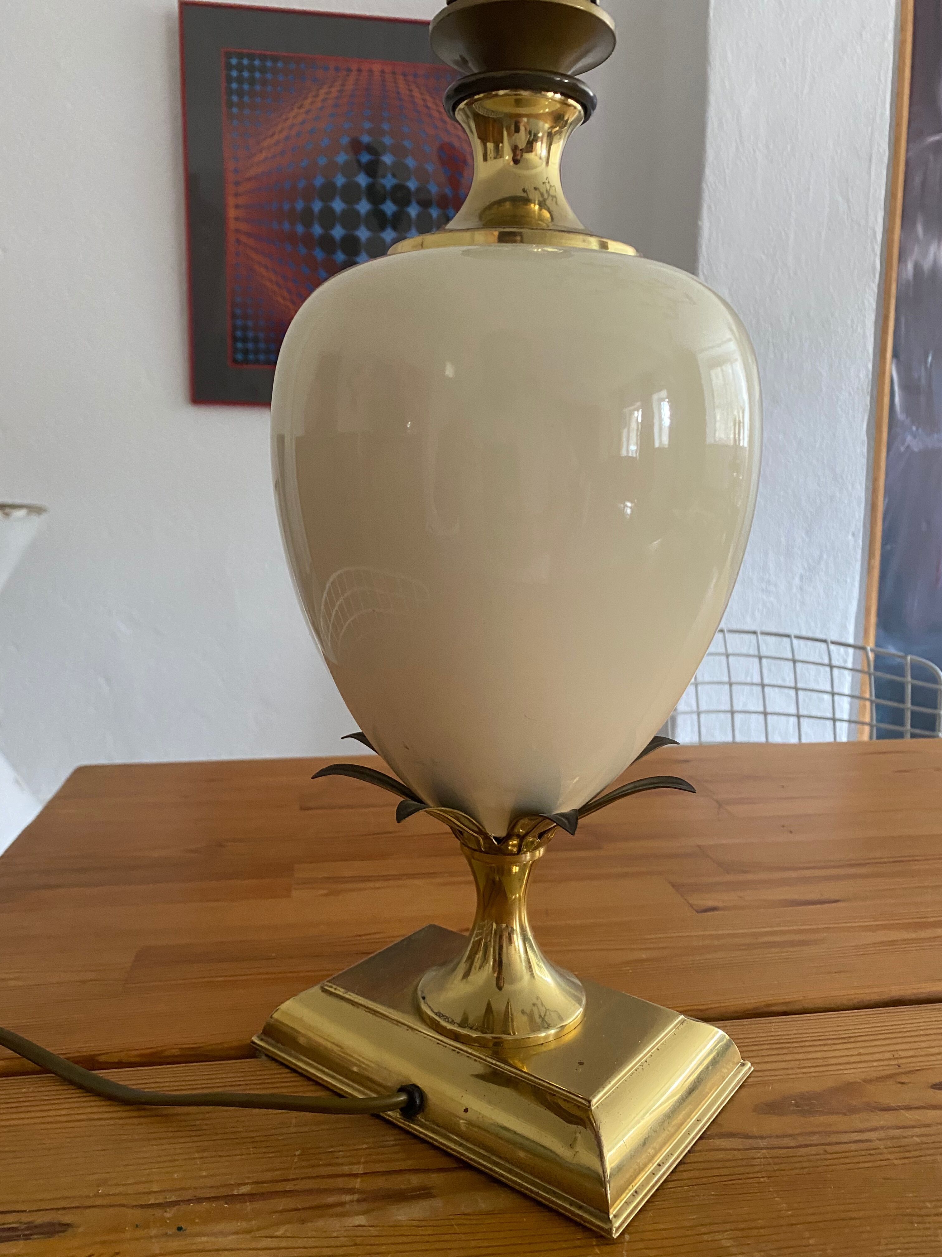 Ceramic lamp shape vintage egg Delmas