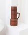 XL Mid-Century Brutalist Chamotte Vase in earthy red-brown ceramic by Spara Keramik, Germany 1960s
