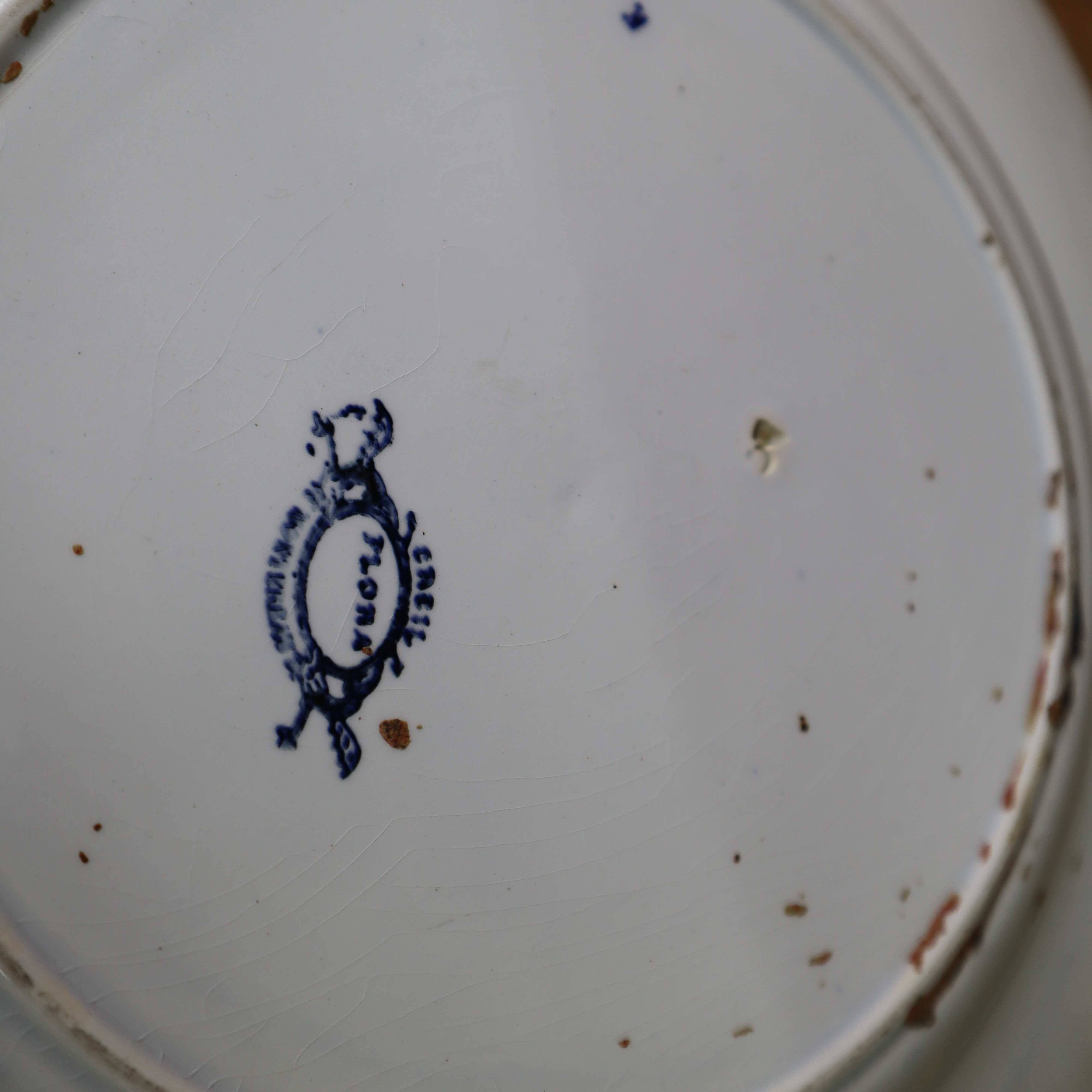 Creil & Montereau round dish 'Flora' model 31cm