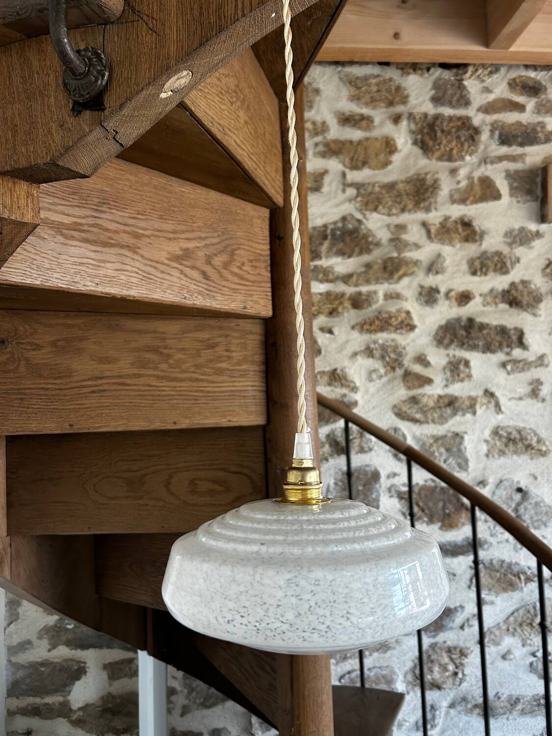 Modern antique globe pendant light