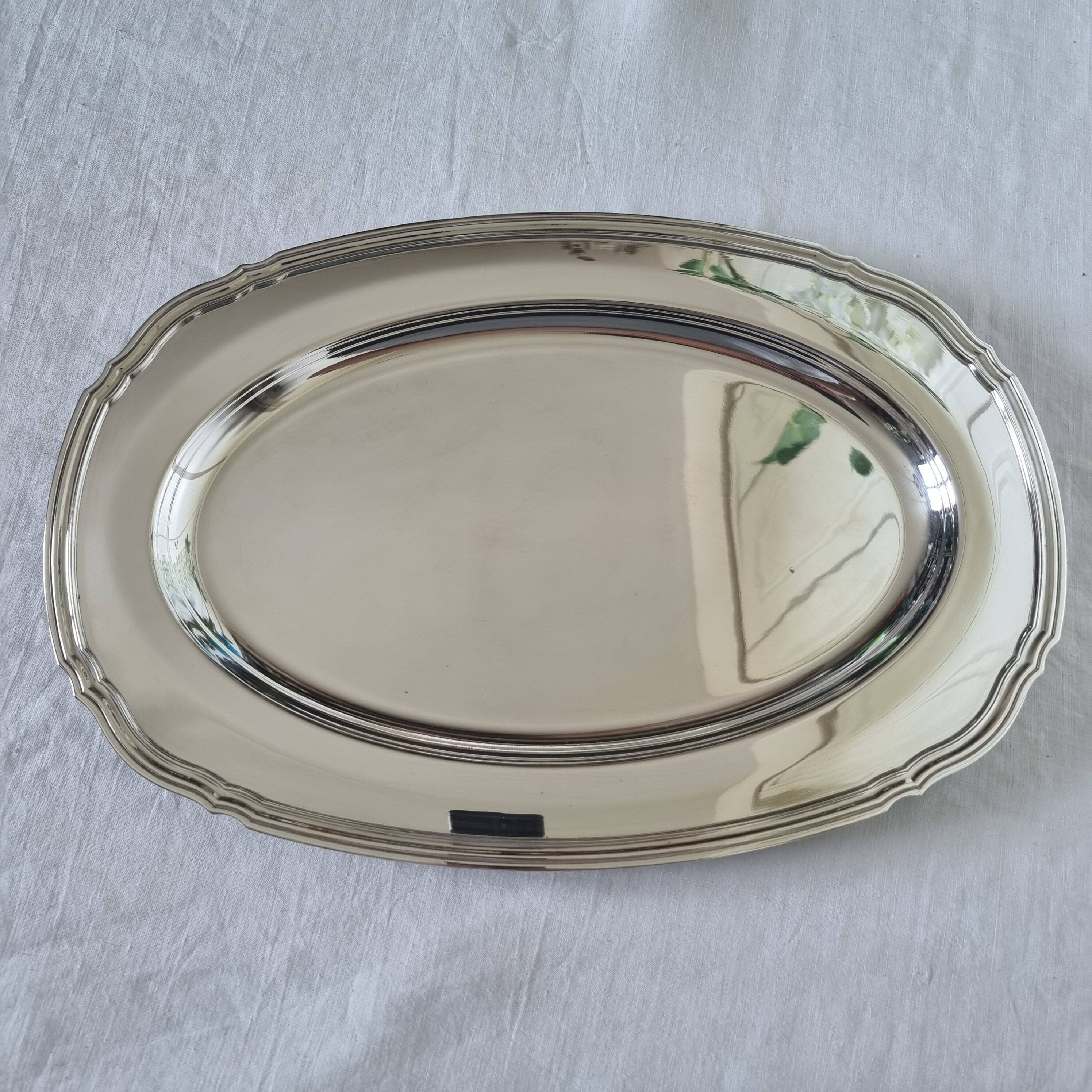 Christofle Galia presentation tray in double-coated silver-plated metal