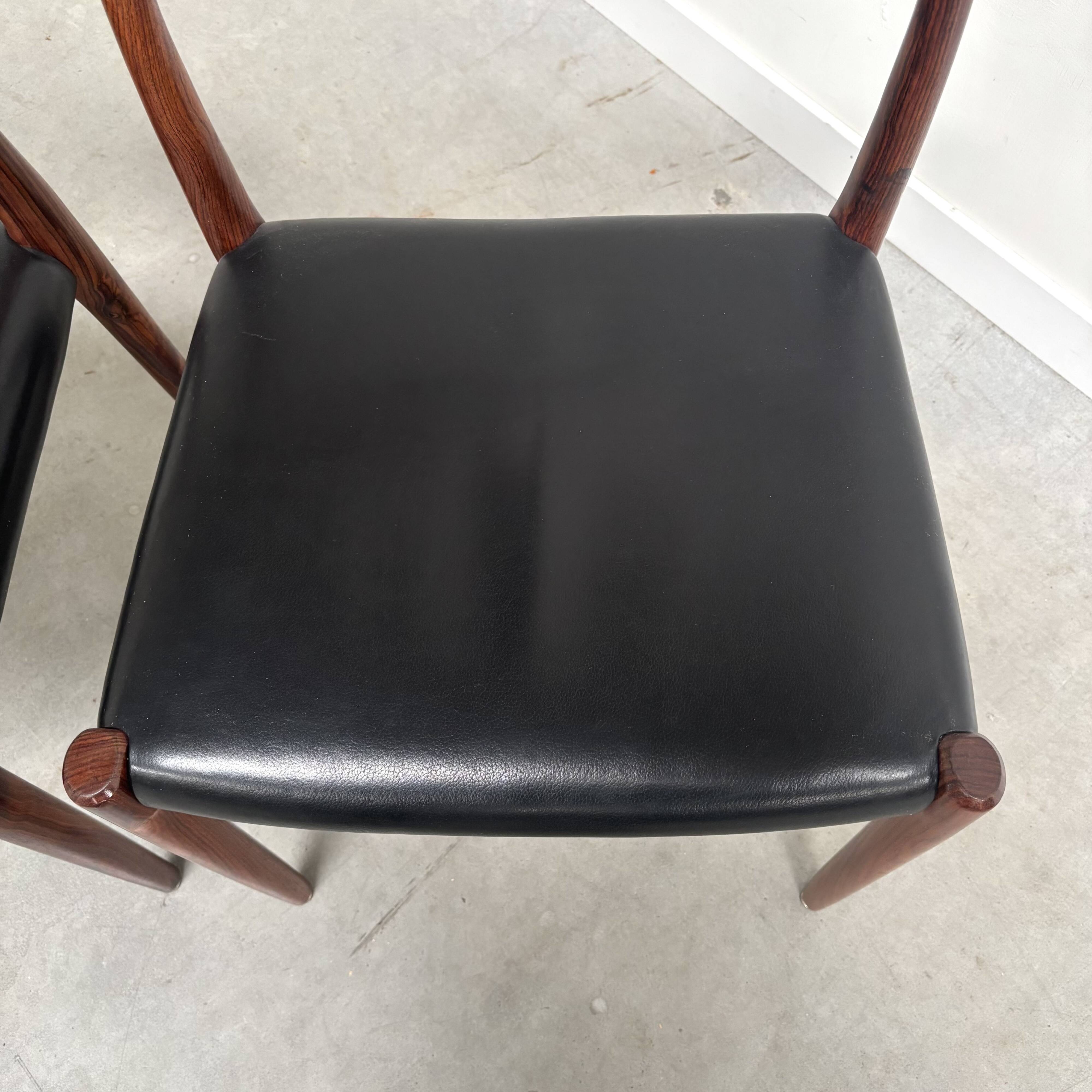 Set of 4 Møller 77 dining chairs, Denmark 1960s