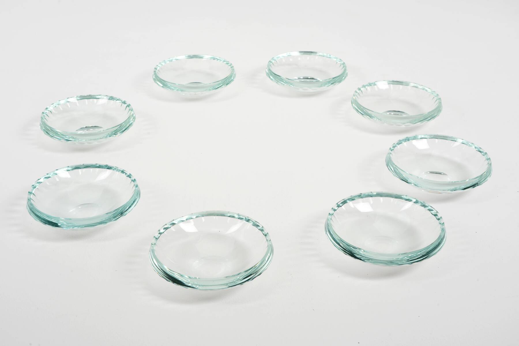 Coupelles en verre citrin Art Déco vers 1930