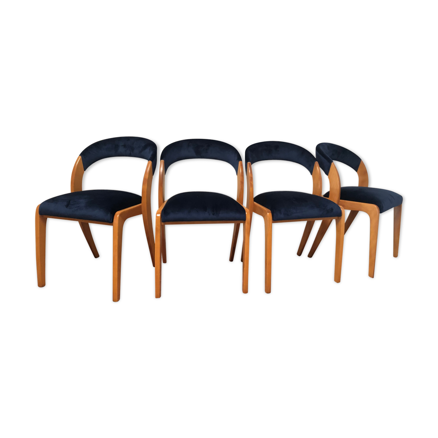 Set of 4 chairs Baumann model "gondola"