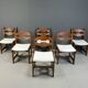 Set of 6 brutalist dining chairs, 1970s