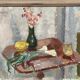 Original Swedish Oil on Panel – "Vase and Vegetables" by Arne Kilsby – Signed – Vintage and Framed – 54 × 46 cm (21.3" × 18.1")