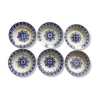 6 assiettes creuses St Amand décor Fès 2073