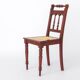 Vintage Belgian Turned Chair | 1940s Wooden Chair with New Rattan Seat