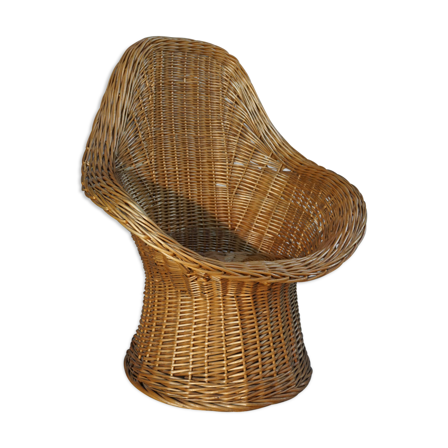 Children's wicker basket chair for Rohe 60s design Wim Den Boon