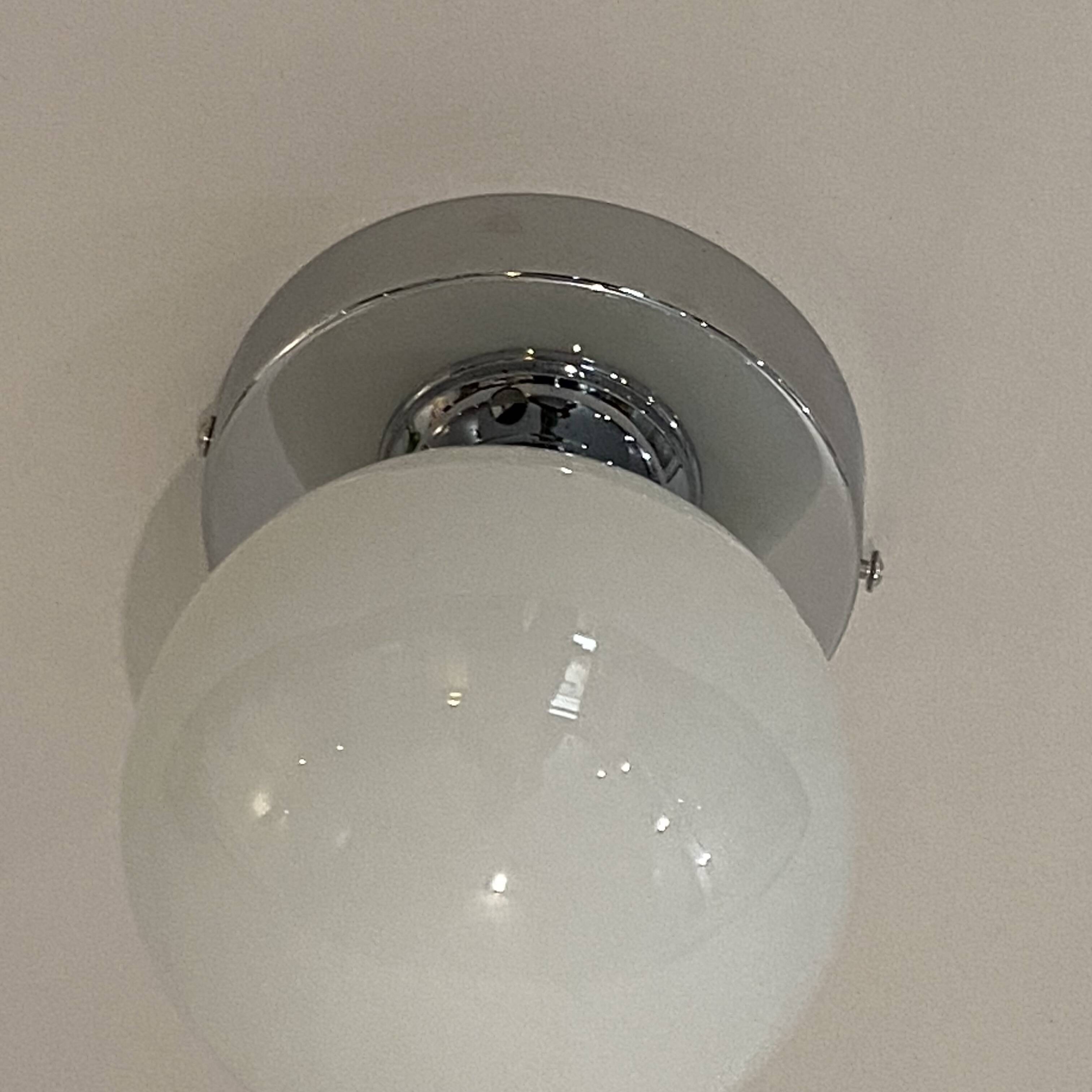 Small wall light ceiling light antique globe opaline glass white 12 cm