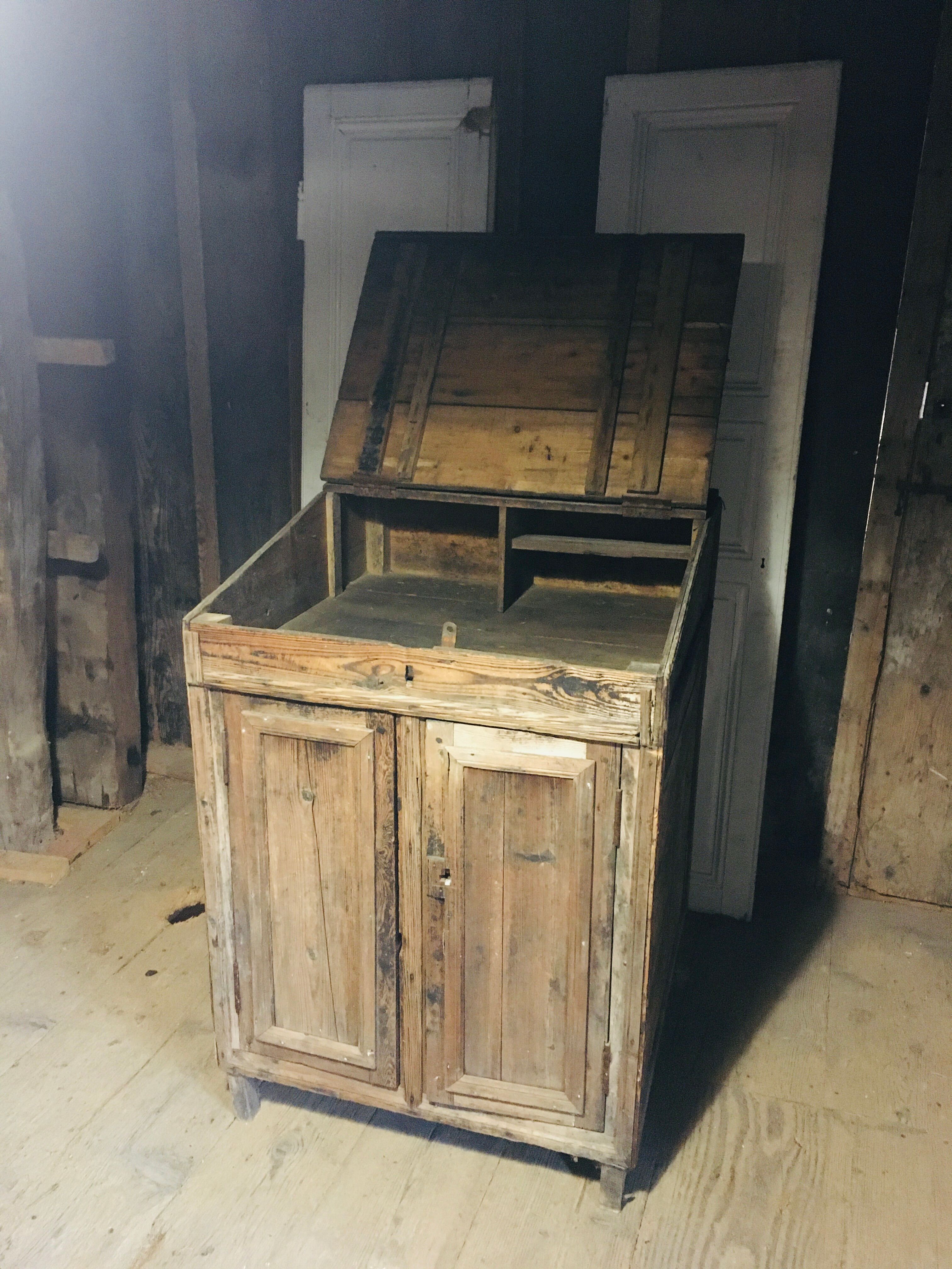 1900s school master school desk pine