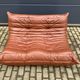 100% original vintage Cognac leather Togo Ligne Roset 2zit