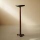 Art Deco floor lamp in mahogany and metal, 1930s