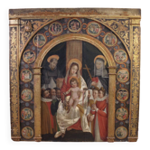 Great 16th-century Italian painting on panel, Sacred Conversation