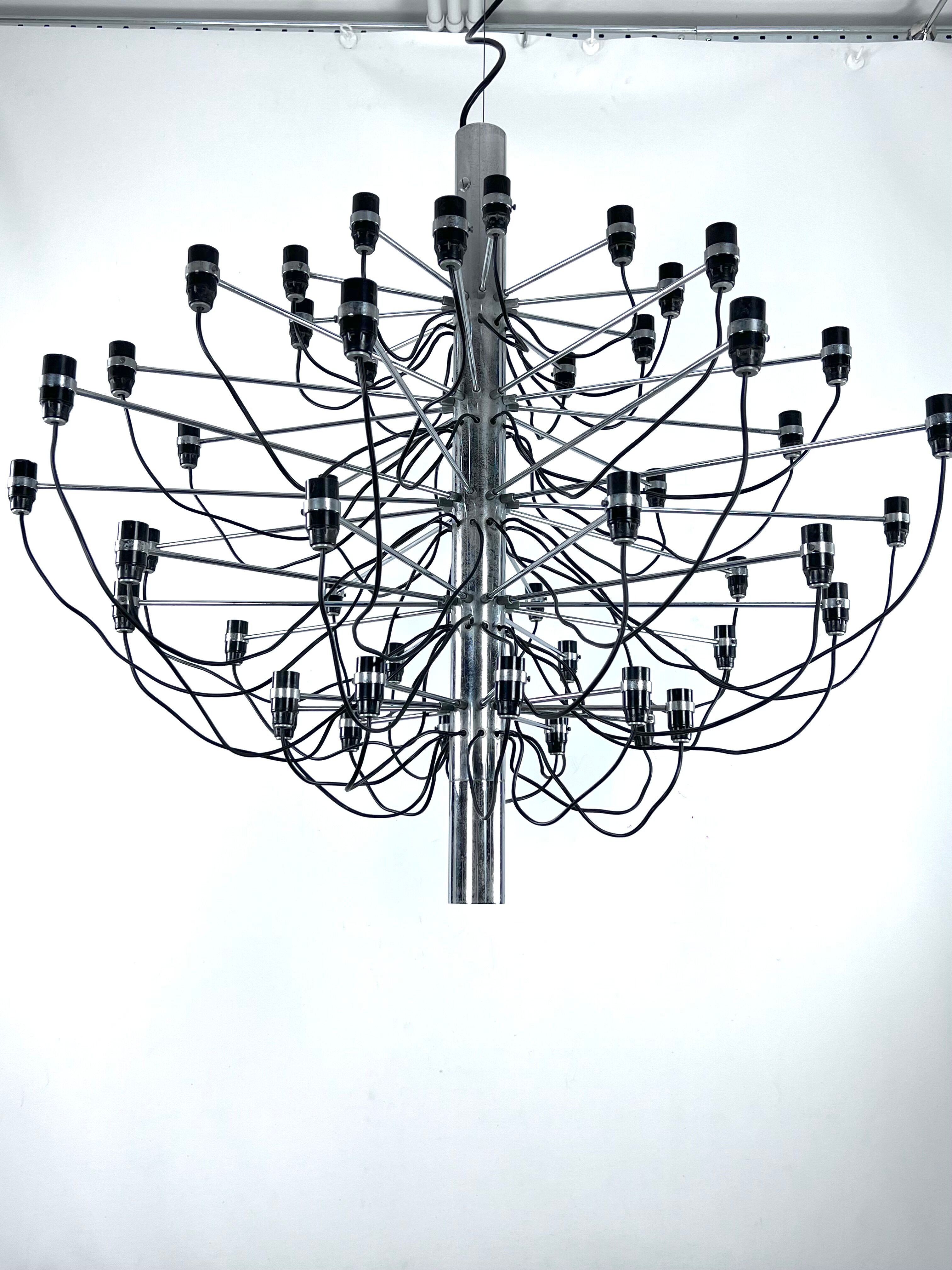 Chandelier 2097 by Gino Sarfatti for Arteluce Italy 1958
