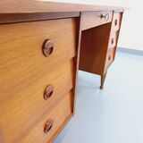 Vintage Scandinavian style executive desk in teak from the 60s