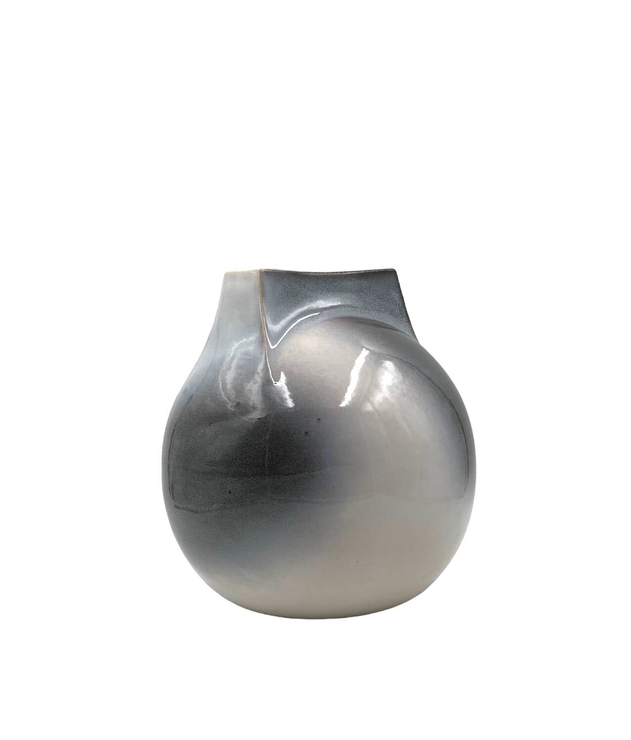 Mid-century Modern spherical gres vase, Franco Bucci Italy ca. 1970