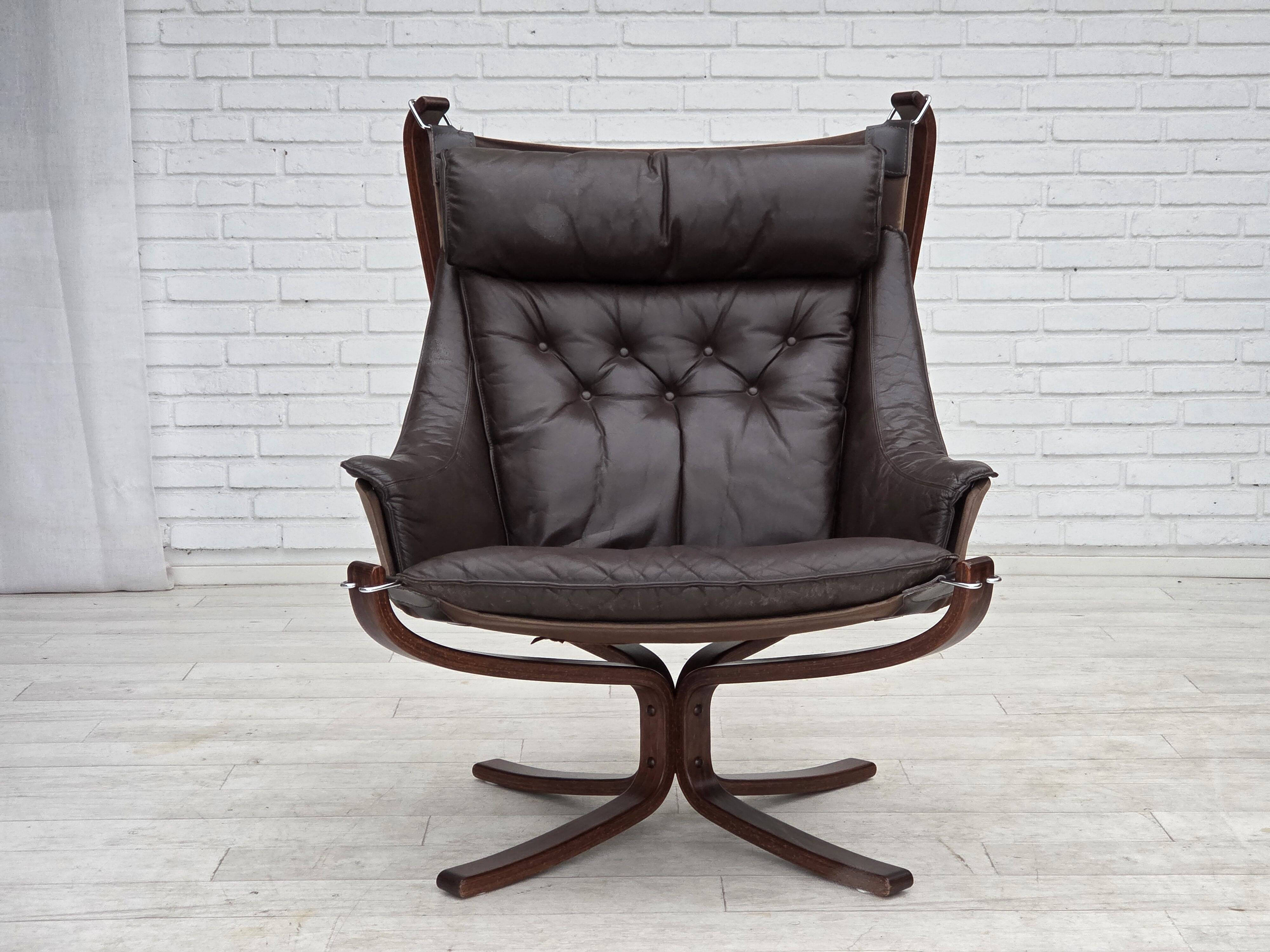 1970s, Norwegian design by Sigurd Ressel, lounge chair model "Falcon".