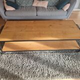 Rectangular wooden coffee table