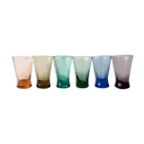 Set of 6 colored alcohol glasses