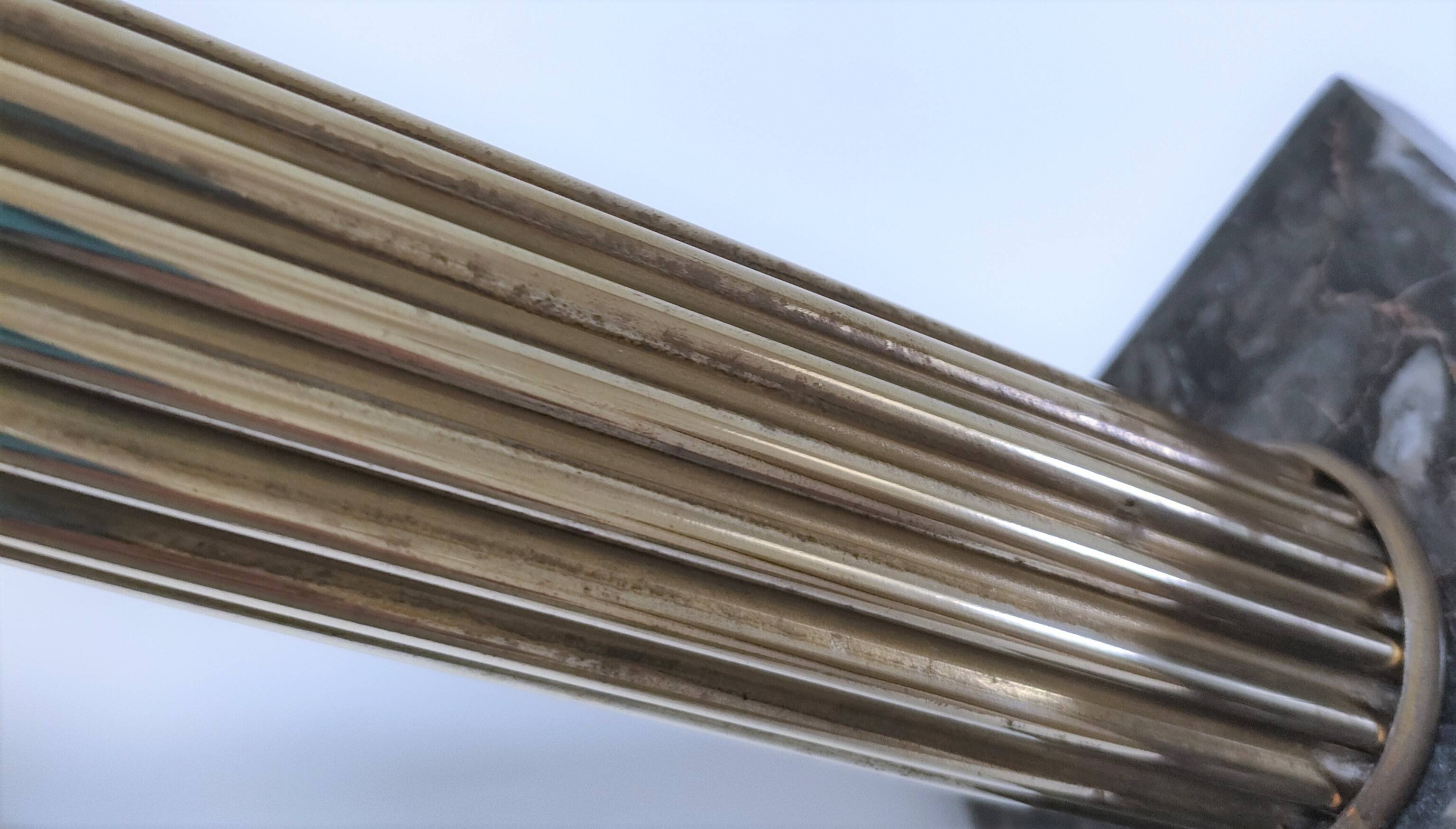 Lamp foot column brass marble neo classic vintage