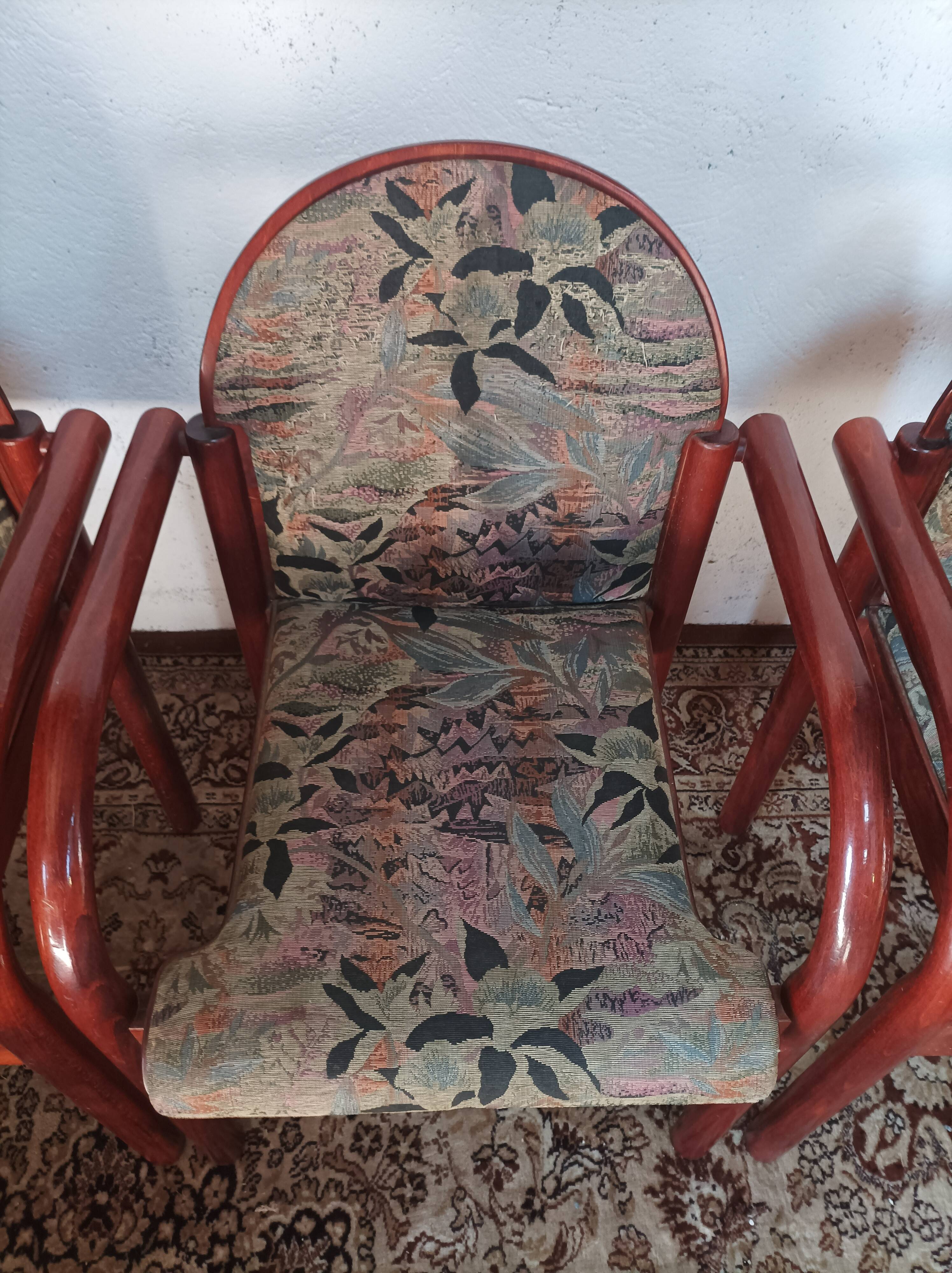 Suite de 4 chaises vintage 1960 Baumann