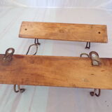 2 door old coats 4 hooks