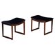 Tabourets Vintage en Teck, Danemark, 1960s, Set de 2